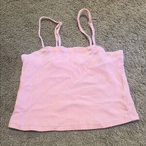 Pink Ribbed Women's Top
